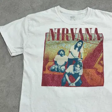NIRVANA 닐바나 반팔 뮤직 티셔츠 구제 의류 화이트 M