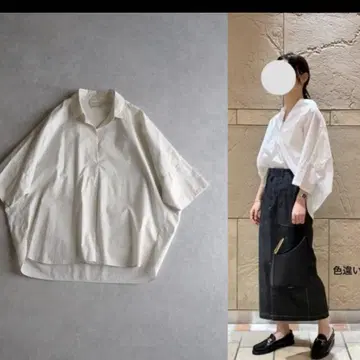 UNITED ARROWS 화이트 반팔 셔츠