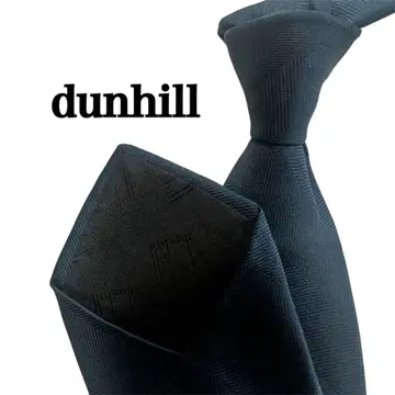 새상품급 dunhill 던힐 네이비 스트라이프 심플 넥타이 레지멘탈