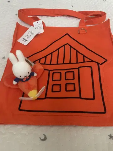 하우스텐보스 한정판 미피 하우스 토트백 마스코트