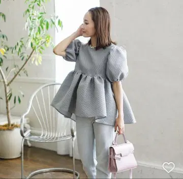 블루레아 Bluelea 자카드 블라우스