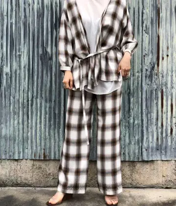 [PHEENY]RAYON OMBRE CHECK 셋업