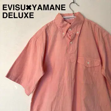 YAMANE DELUXE EVISU 콜라보 반팔 셔츠 써모 핑크 M