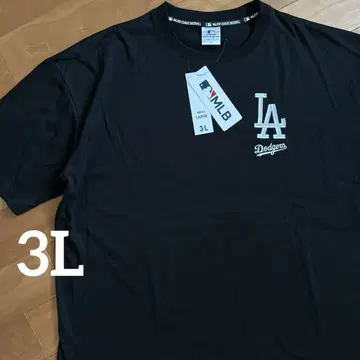 새상품 MLB 다저스 티셔츠 반팔 로고 자수 3L