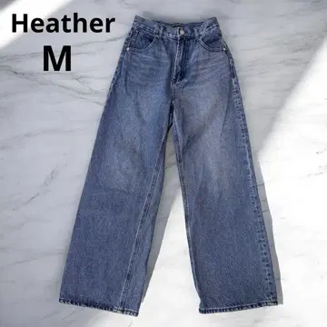 새상품급! Heather 하이웨스트 와이드 스트레이트 데님 팬츠