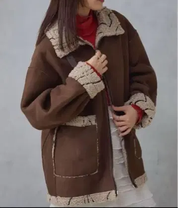 kastane 리버서블 웨이브 보아 플라이트 자켓