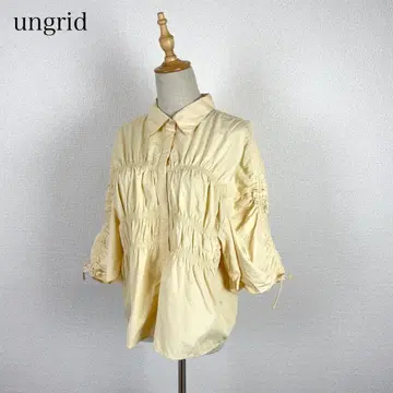 새상품급 ungrid 개더 블라우스 언그리드 드로스트 슬리브