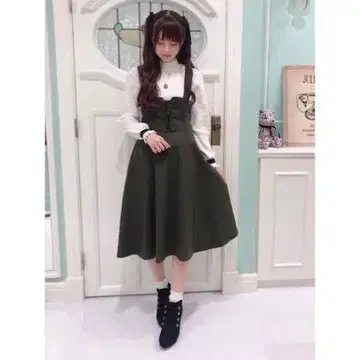 Fi.n.t 프론트 레이스업 코르셋 원피스