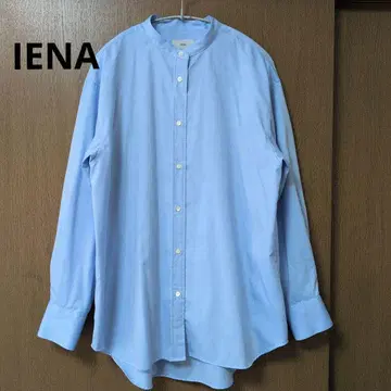 IENA 블루 계열 밴드 카라 셔츠 NOBLE 베이 크루즈