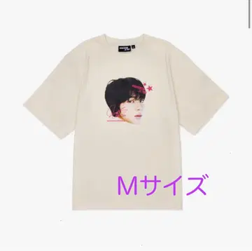 BTS JIN 진 RUNSEOKJIN 얼굴 티셔츠 베이지 M 사이즈