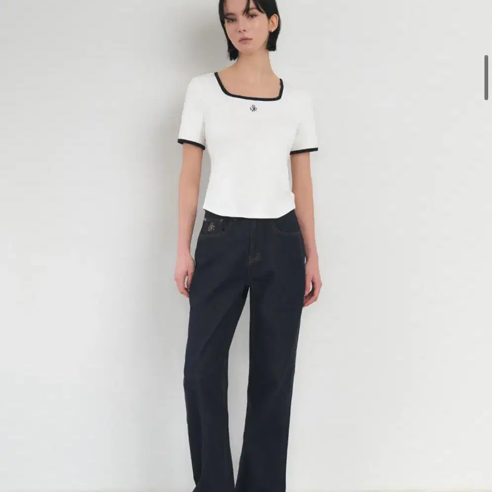 citybreeze★Square neckline coloring short sleeve T-shirt CITYBREEZE（シティブリーズ）の「SQUARE NECKLINE COLOR BLOCK