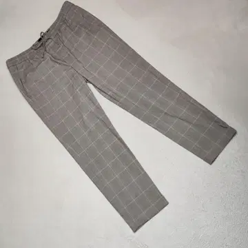 하자품 H&M 슬랙스 글렌체크 슬림 핏 깨끗한 스타일 그레이 L