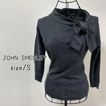 JOHN SMEDLEY 존스메들리 긴팔 S 다크 그레이 리본