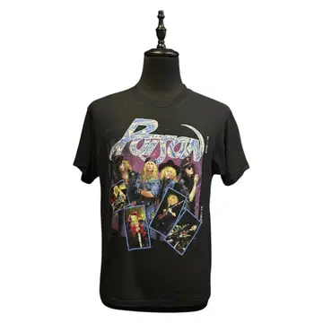 90's "Poison" 밴딩 티셔츠 X-Large 블랙