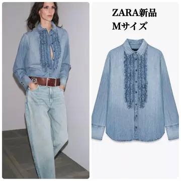 완판템 ZARA ZW 컬렉션 데님 셔츠 M 택 포함 새상품