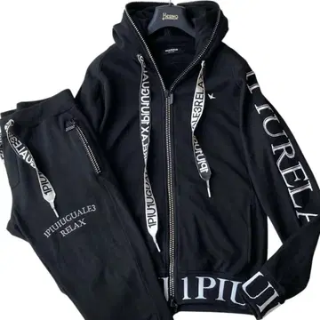 1PIU1UGUALE3 셋업 큐빅 자수 로고 XL 블랙