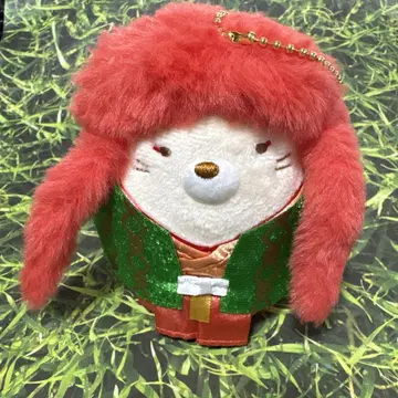 스미코구라시 가부키 고양이 봉제 인형 볼체인 키링