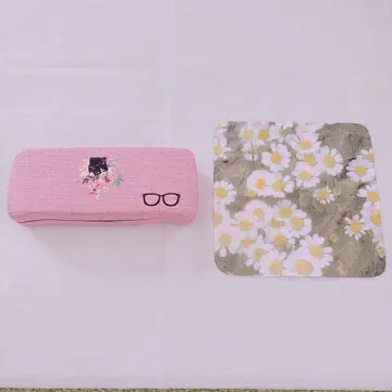 고양이 안경 케이스 유니섹스 안경 케이스 마그넷식 핑크