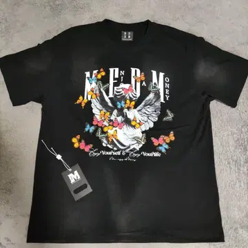 MR.ENJOY DA MONEY MEDM 천사와 나비 티셔츠 XL 사이즈