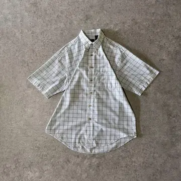 Van Heusen 반팔 버튼 다운 체크 셔츠