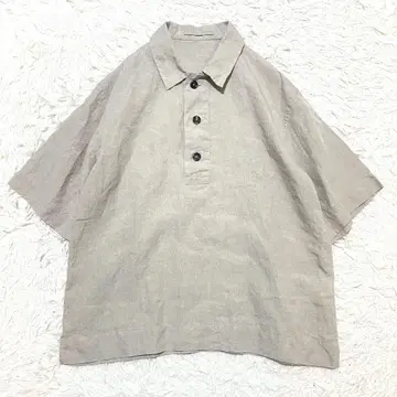 24ss 마가렛호웰 린넨 셔츠 반팔 토프 베이지 XL 상당