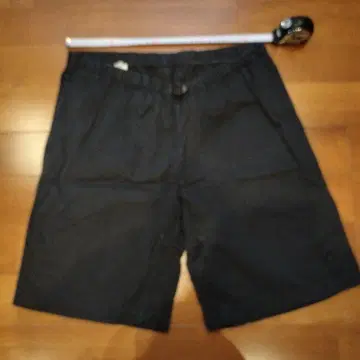 블랙 숏팬츠 조정 가능 허리