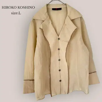 히로코코시노 HIROKO KOSHINO 테일러드 자켓 얇은 소재 베이지