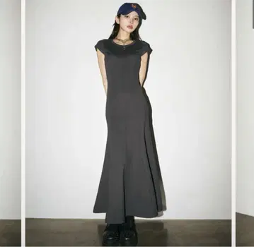 다리치 머메이드 플레어 컷 롱 원피스