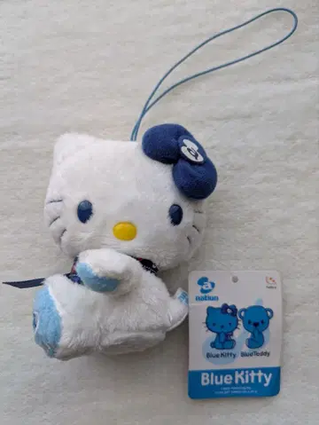 헬로키티 마스코트 Blue Kitty 미사용품 레어 블루 테디