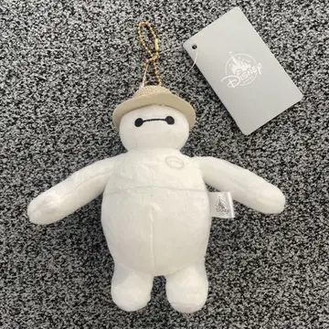 베이맥스 밀짚모자 스트랩 봉제 인형 브러쉬 키체인