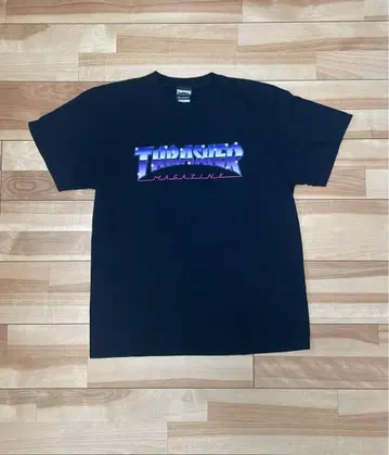 THRASHER 트레셔 티셔츠 블랙 레트로 로고 M 사이즈