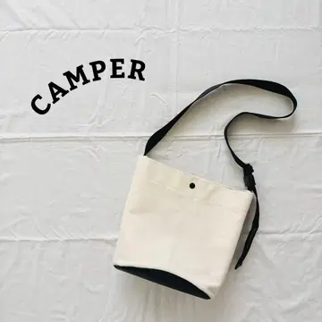 CAMPER 캔버스 숄더백 아이보리/블랙