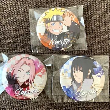 NARUTO 제7반 빈티지 캔뱃지 3개 세트 나루토, 사스케, 사쿠라
