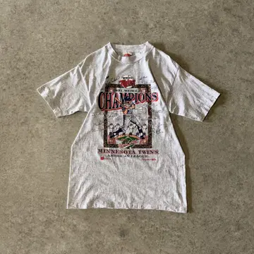 90년대 NUTMEG 트윈스 1991년 MLB 월드 챔피언 기념 T