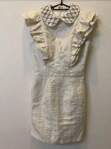 ROBE de FLEURS 아이보리 타이트 드레스 S