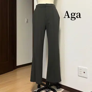 YAMADAYA [ Aga ] 센터 프레스 스트레이트 팬츠