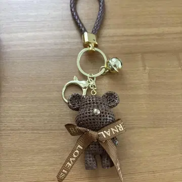곰 모양 키링 브라운