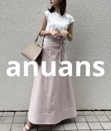 거의 미사용 anuans 플레어 스커트 SMALL 핑크 여성용