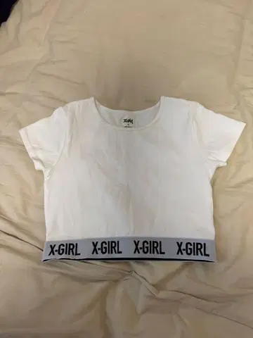 X-GIRL 크롭 T셔츠 화이트