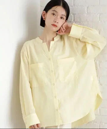 [체형 커버] 더블 포켓 스키퍼 셔츠 / 세탁기 OK