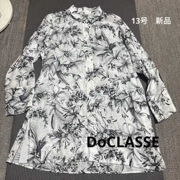 DoCLASSE 플라워 프린트 긴팔 셔츠 린넨 100%