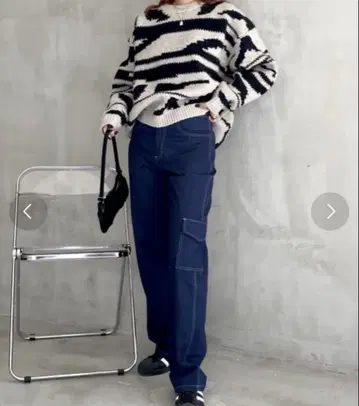 네이비 카고 팬츠 SHAGGIE