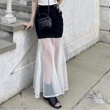 컨디션 최상 melt the lady translucent skirt M