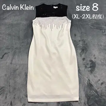 Calvin Klein 무릎 기장 원피스 투톤 스터드 빅 사이즈