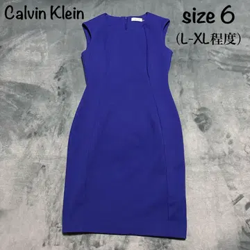 Calvin Klein 무릎 기장 원피스 드레스 슬리브리스 빅 사이즈