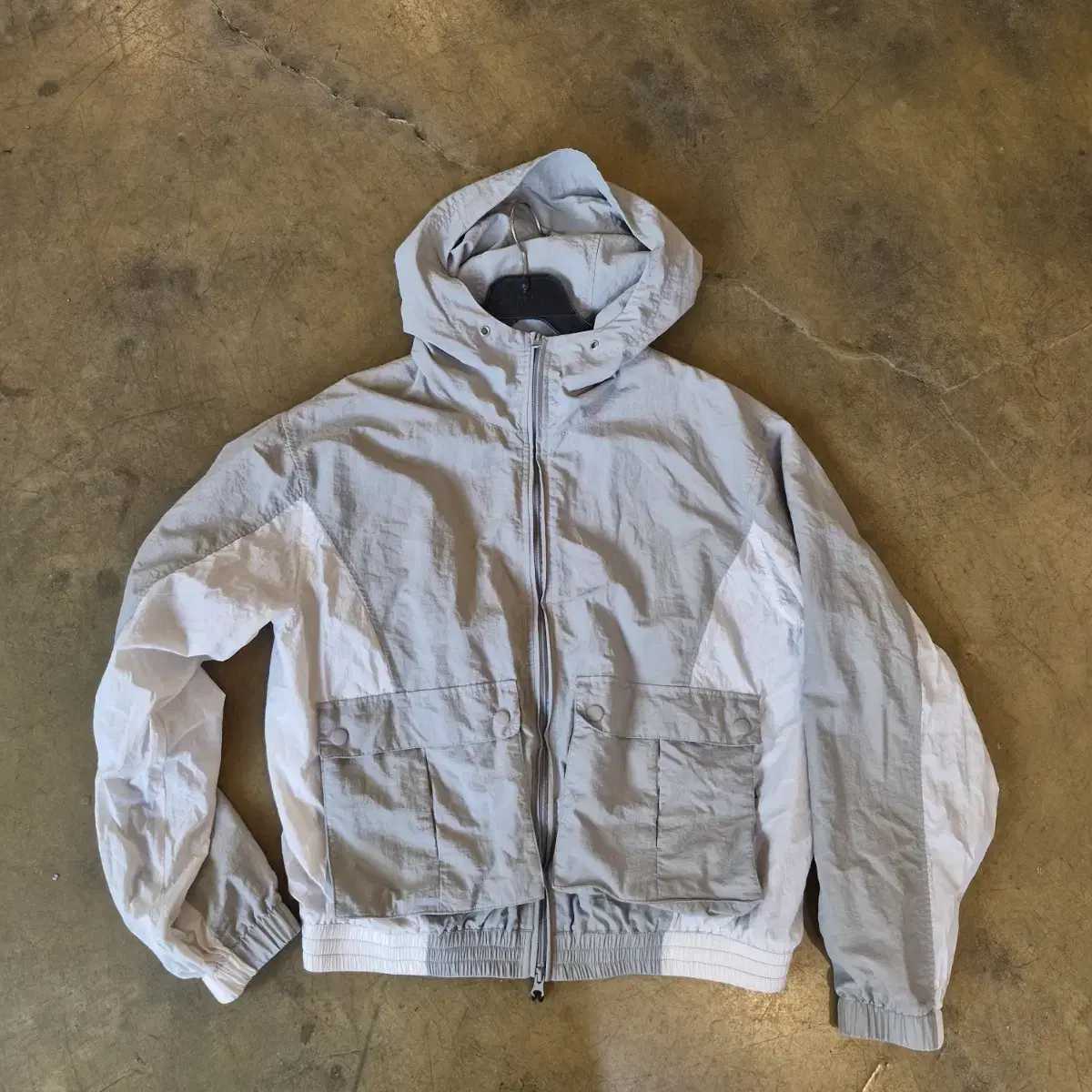 ★codegraphy★ Nylon Rich Pocket Hooded Windbreaker Gray CODEGRAPHY | 코드그라피 Codegraphy Nylon Washer Hooded Zip