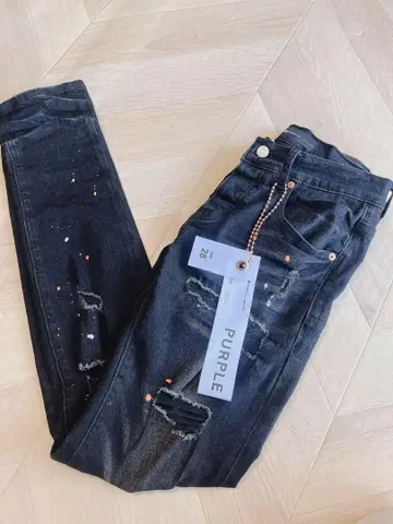 PURPLE BRAND 데미지 가공 스키니 청바지