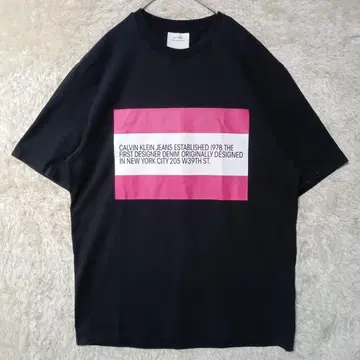 CALVIN KLEIN JEANS 블랙 티셔츠 M T52