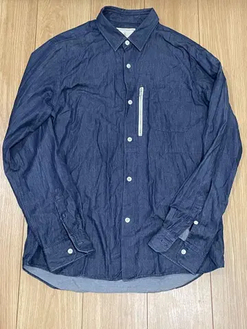 BLACK&BLUE 일본제 LAMPO 사 지퍼 포켓 데님 셔츠