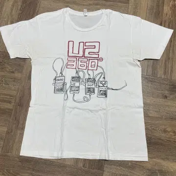 USA 제작 U2 화이트 투어 티셔츠 사이즈 L